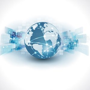Abstract futuristic world & technology background , vector